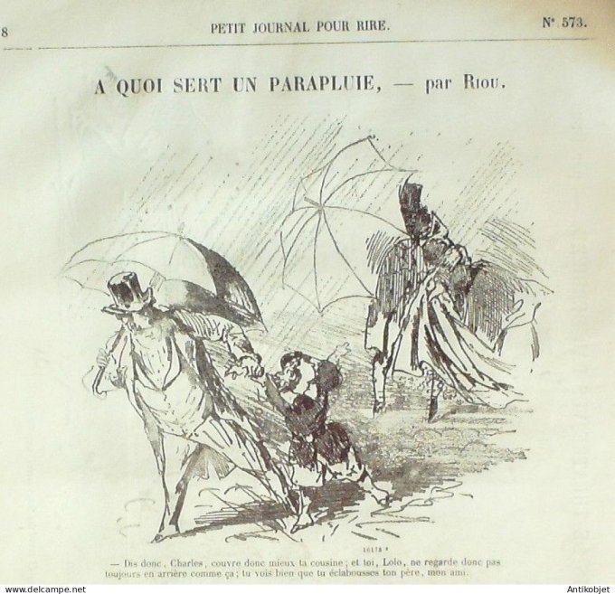 Petit journal pour Rire 1866 # 573 Decorations & effets de theatre Riou