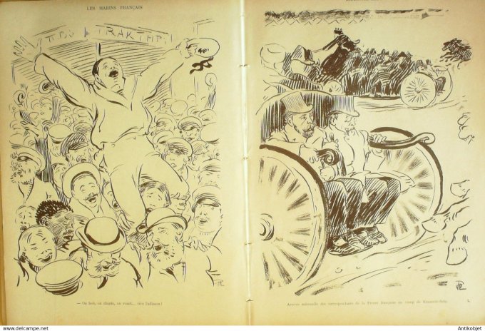 Le Rire 1897-09-18 # 150 Felix 1er chez Nicolas II en Russie par Hermann Paul