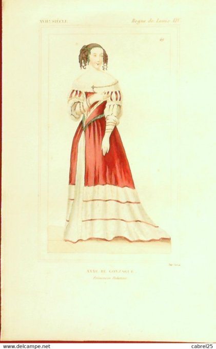 De Gonzague Anne Princesse Palatine 17ème Louis Xiv 1852