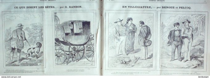 Le Journal Amusant 1880 # 1258 Ce que disent les betes par Randon