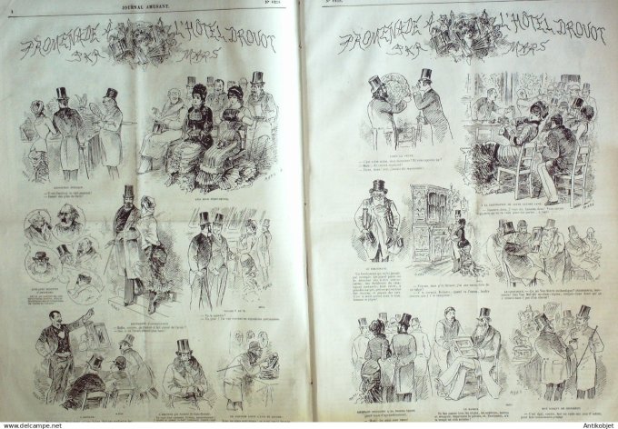 Le Monde illustré 1858 n° 42 Chine Canton Boccaz-Tigris Jumièges (76) Nice St-Vallier (06) Stéphanie