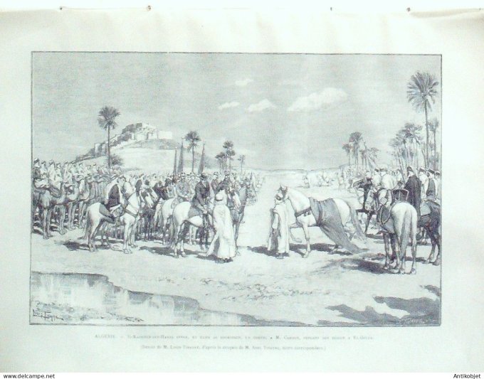 Le Monde illustré 1892 n°1827 Algérie tribu Chambaas & Taitok Japon Mutsuhito