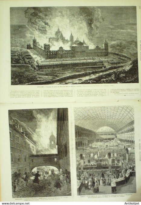 Le Monde illustré 1872 n°809 Suède Stockholm Oscar II Belgique Gand Bruxelles