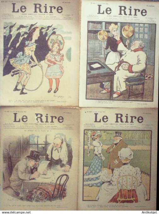 Le Rire 1901 lot 4 revues Guydo Faivre Huard Nongip Riezer Faivre Sancha