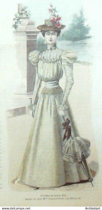 La Mode illustrée journal 1897 n° 23 Toilette de jeune fille