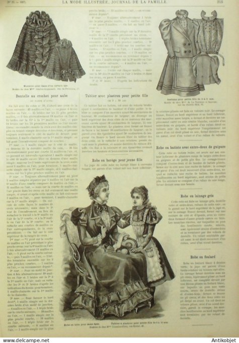 La Mode illustrée journal 1897 n° 23 Toilette de jeune fille