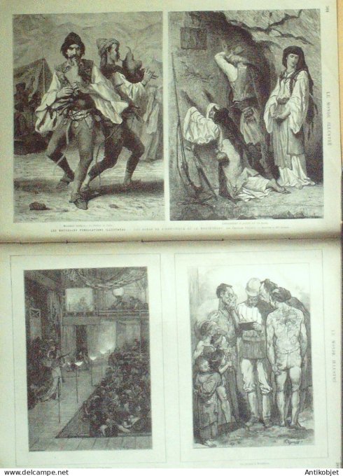 Le Monde illustré 1877 n°1080 Algérie Palais Trocadéro Rome Vatican