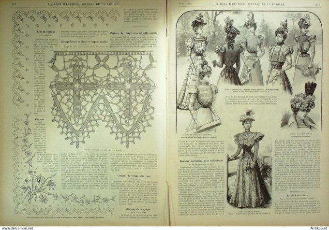 La Mode illustrée journal 1897 n° 23 Toilette de jeune fille