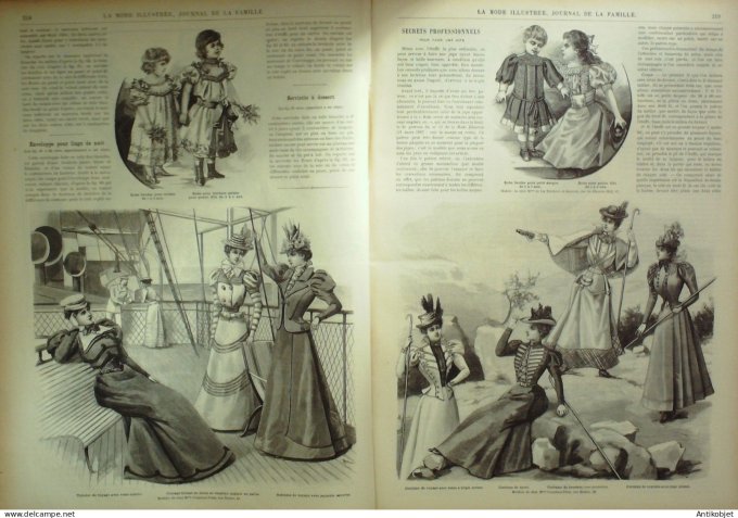 La Mode illustrée journal 1897 n° 23 Toilette de jeune fille