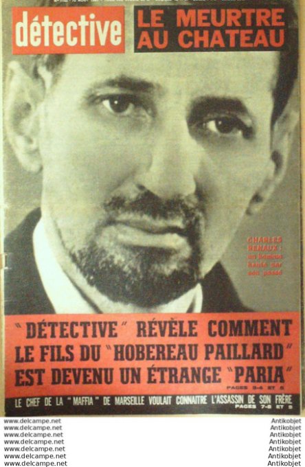 Détective 1967 # 1102 Mémé Guérini Chef de Mafia Corbeil Fontenay-aux-Roses Grenay-Bully