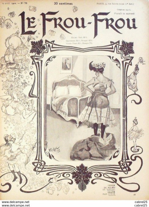 Le Frou Frou 1901 n° 78 WEILUC GERBAULT HOOK VALLET VILLON WELY BARCET