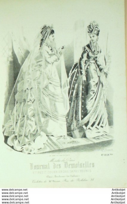 Journal de Demoiselles 1873 # 3934b Mariée