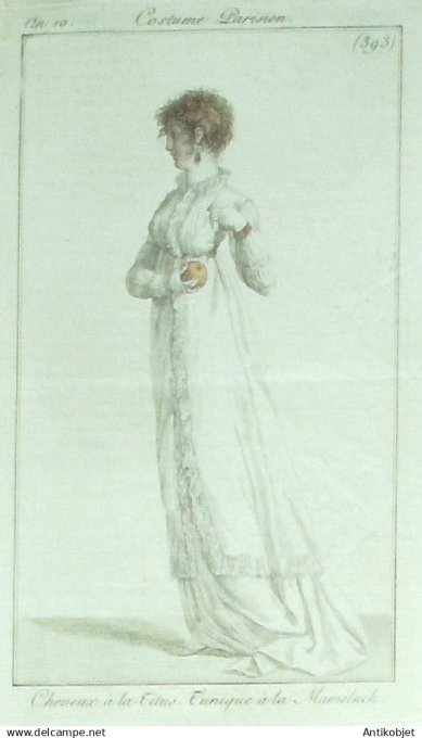 Costume Parisien 1802 an 10 # 393 (eau forte) Tunique ? la Mamcluck
