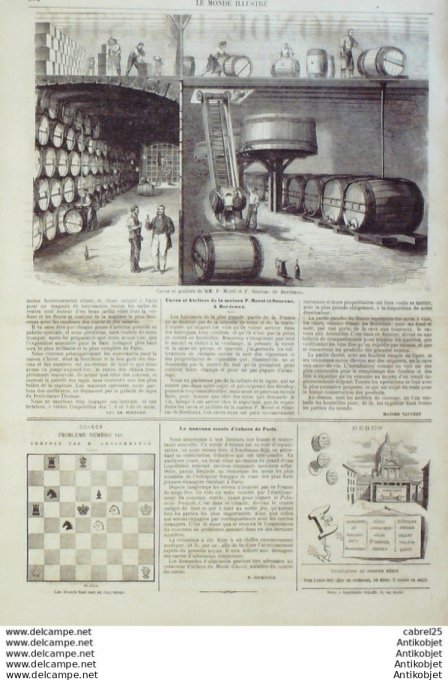 Le Monde illustré 1864 n°395 Villefranche (69) Nice (06) Usa New York Sierra Léone Bramea