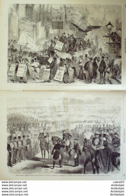 Le Monde illustré 1864 n°395 Villefranche (69) Nice (06) Usa New York Sierra Léone Bramea