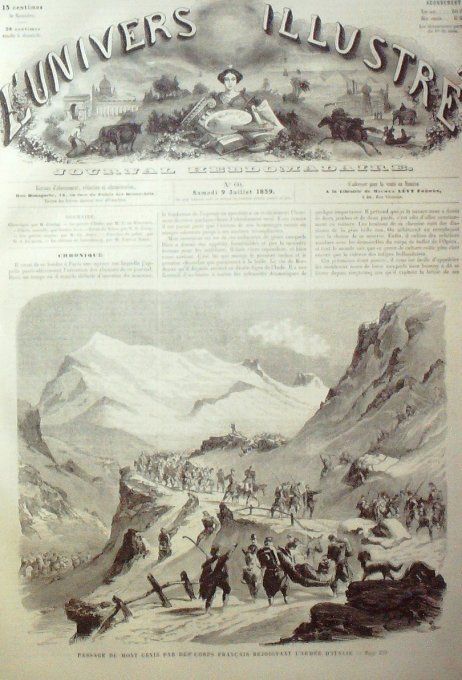 L'Univers illustré 1859 #  60 Italie armée Piémontaise Croatie types Laxembourg chateau
