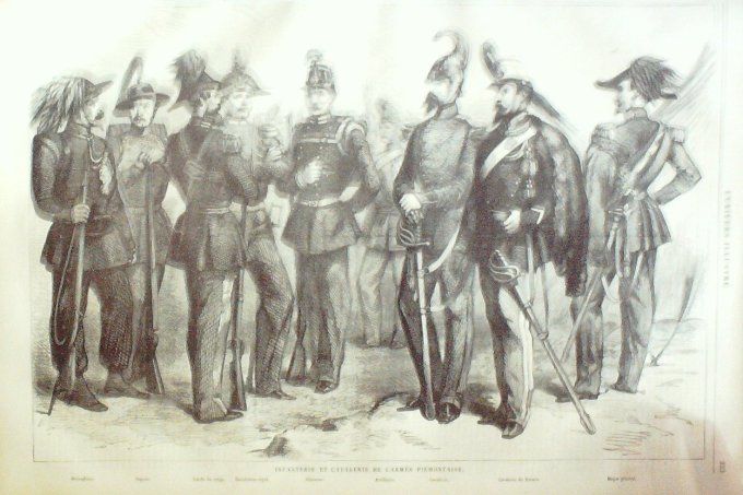 L'Univers illustré 1859 #  60 Italie armée Piémontaise Croatie types Laxembourg chateau