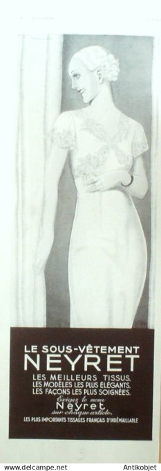 Publicité Lingerie Neyret 1933