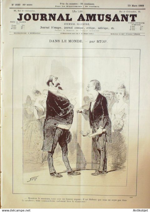 Le Journal Amusant 1889 # 1699 Sauterie de jeunes filles par Stop