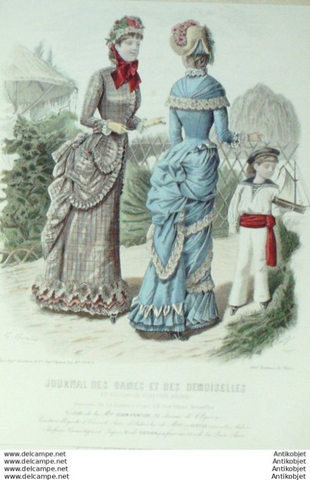 Journal des Dames Demoiselles 1882 # 1920 (Maison Degon-Pointude) maritime