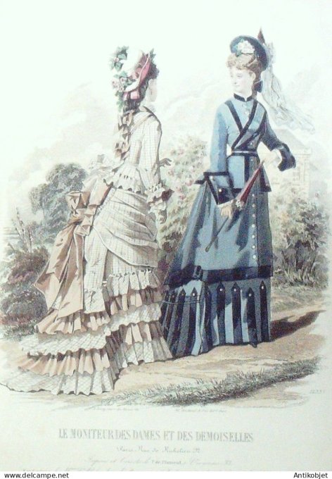 Gravure de mode Moniteur de Dames & Demoiselles 1867 n°1233 (Maison Du Riez)