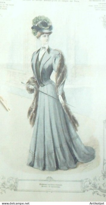 La Mode illustrée journal 1906 n° 44 Costume tailleur