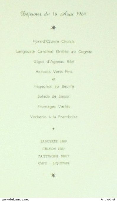 Menu illustre signe Herouard Champagne Piper-Heidsieck Reims (51) 1969