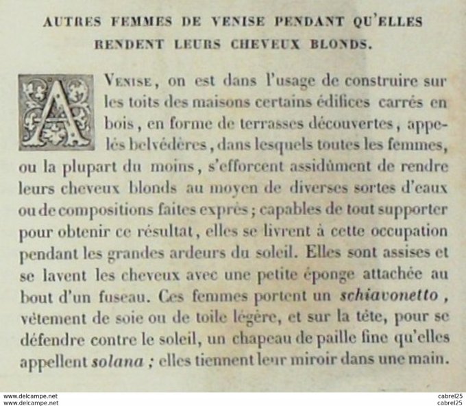 Italie VENISE et son SCHIAVONETTO 1859