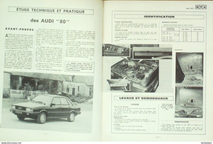 Revue Tech. Automobile 1981 n°417 Audo 80 GL Peugeot 504 Toyota Land Cruiser