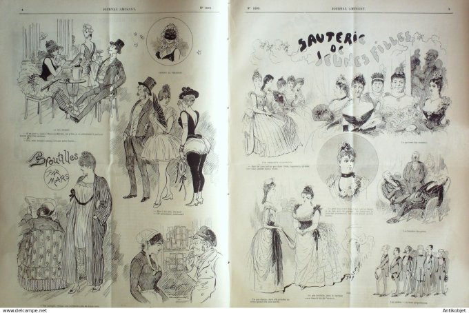 Le Journal Amusant 1889 # 1699 Sauterie de jeunes filles par Stop