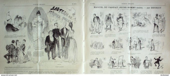 Le Journal Amusant 1889 # 1699 Sauterie de jeunes filles par Stop