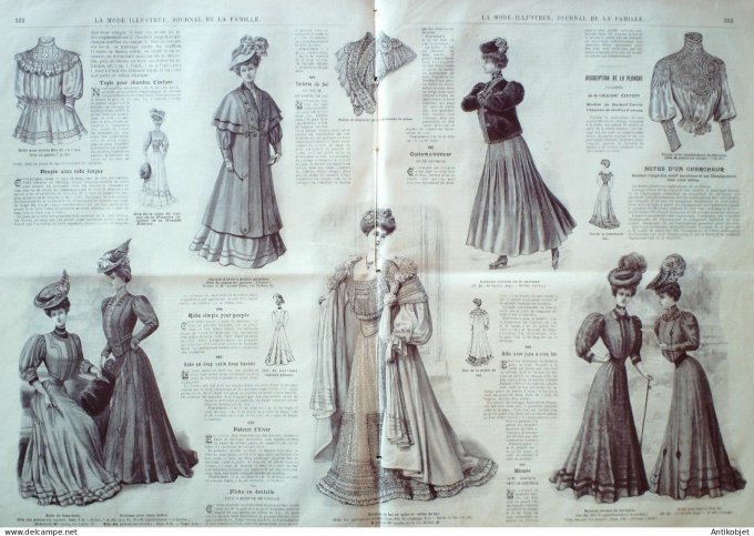 La Mode illustrée journal 1906 n° 44 Costume tailleur