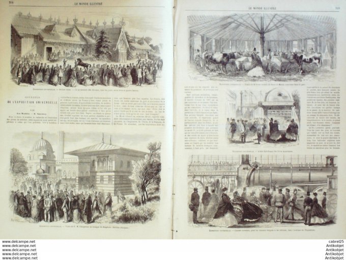 Le Monde illustré 1867 n°525 Buttes Chaumont Angleterre South Eastern Railway Viet Nam Saigon