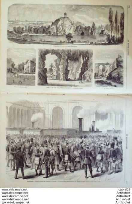 Le Monde illustré 1867 n°525 Buttes Chaumont Angleterre South Eastern Railway Viet Nam Saigon