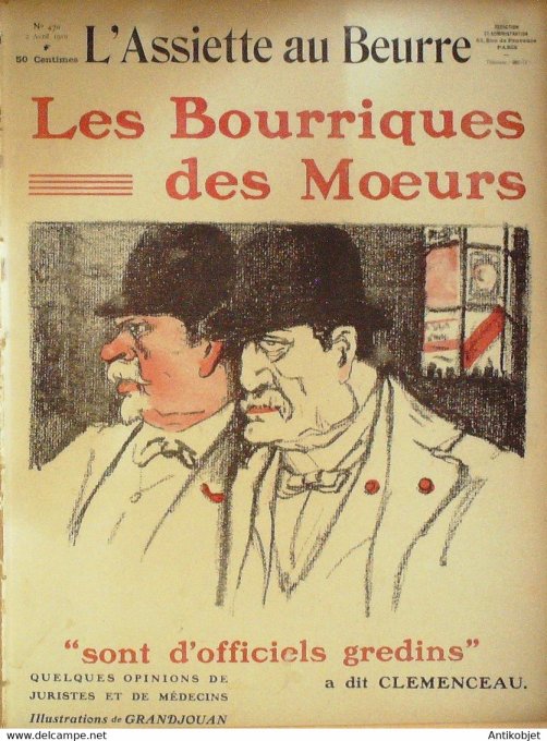 L'Assiette au beurre 1910 n°470 Les Bourriques des Mœurs Grandjouan