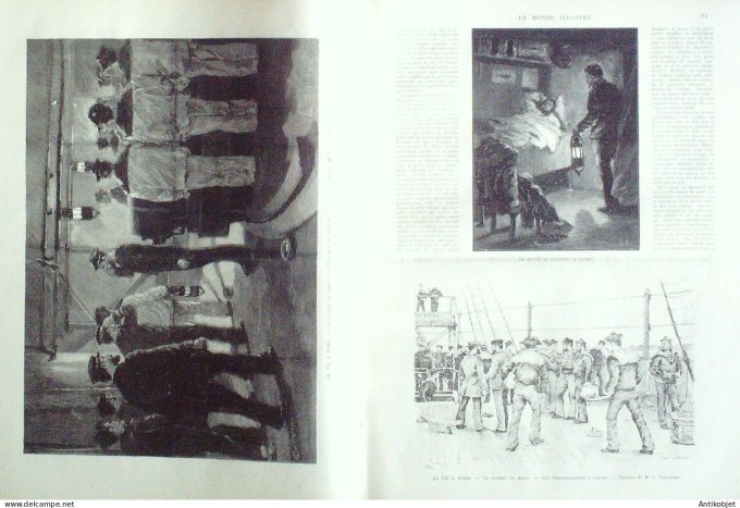 Le Monde illustré 1893 n°1896 Siam Roi Chulalongkorn & enfants Bangkok Menam Armée Siamoise Palais