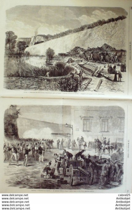 Le Monde illustré 1870 n°686 Chambery (73) Marseille (13) Portugal Lisbonne St Benoist Poitiers (86)