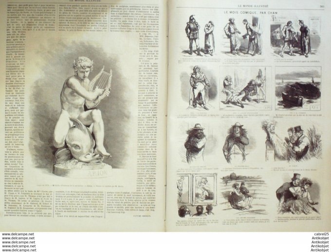 Le Monde illustré 1870 n°686 Chambery (73) Marseille (13) Portugal Lisbonne St Benoist Poitiers (86)