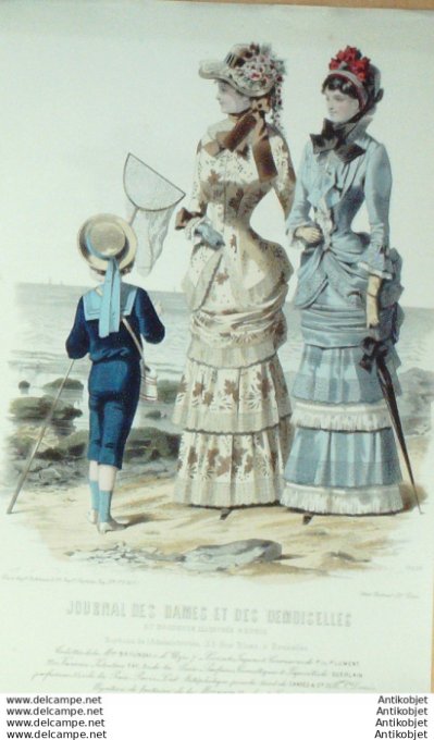 Journal des Dames Demoiselles 1882 # 1923 (Maison Brylinski) maritime