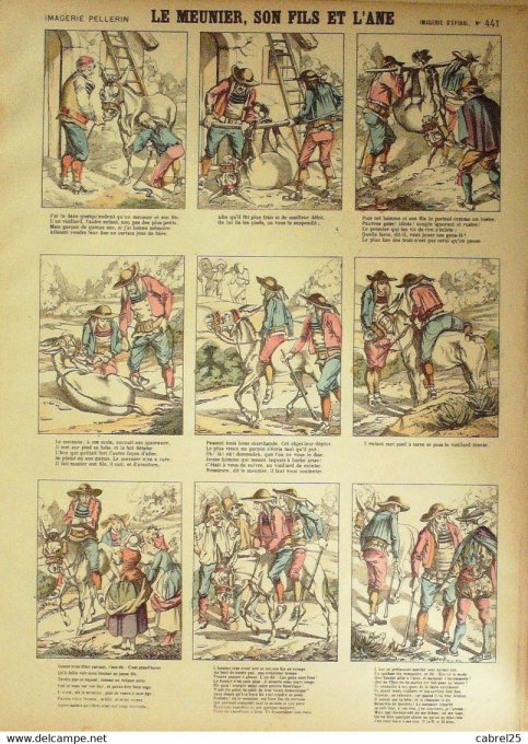 Le Meunier Son Fils & L'ane (Pellerin d'epinal)