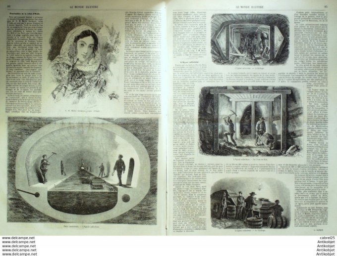 Le Monde illustré 1858 n° 43 Angleterre Windsor Victoria Adelaide & Guillaume de Prusse Lord Harding