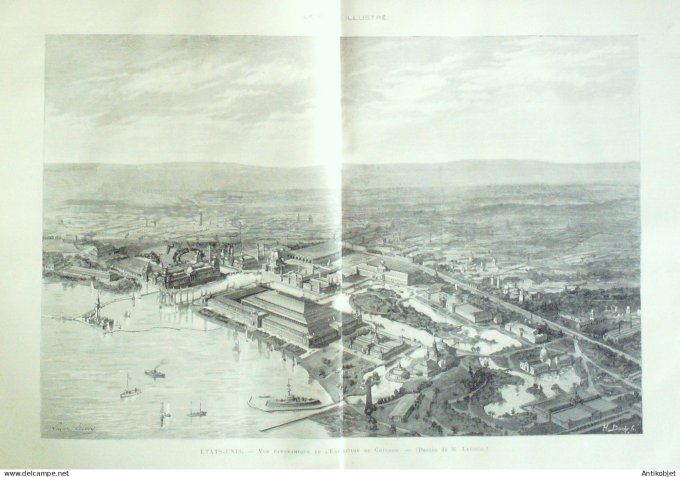 Le Monde illustré 1892 n°1821 Etats-Unis Chicago Espagne Xérès anarchistes