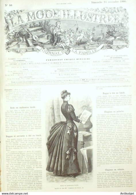 Mode illustree 1886 Lot de 12 journaux