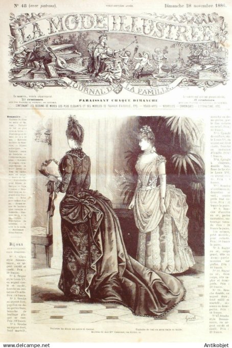 Mode illustree 1886 Lot de 12 journaux