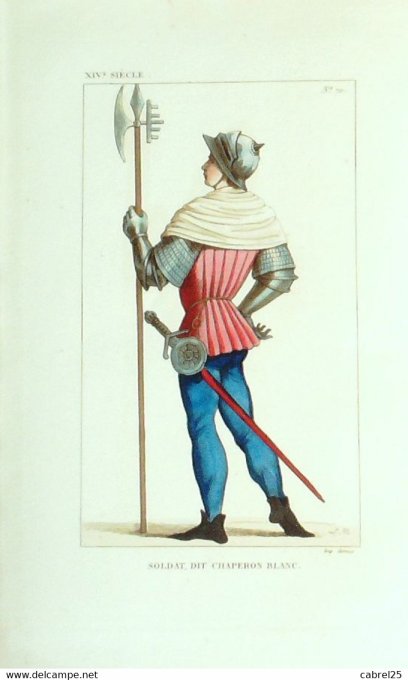 Soldat dit chaperon blanc 14ème 1852
