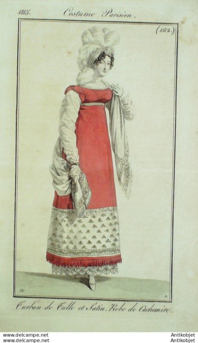 Costume Parisien 1815 # 1512 Robe de cachemire
