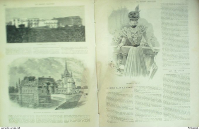 Le Monde illustré 1897 n°2094 Italie Palerme Marseille (13) Chantilly (60) Barcelone New-York Grant