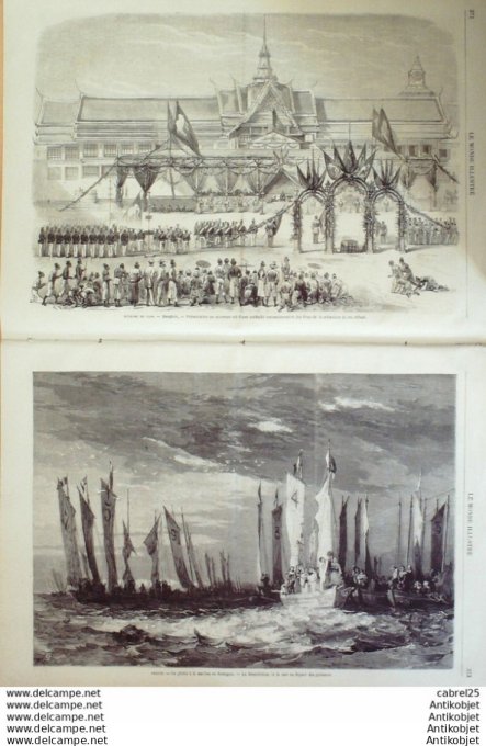 Le Monde illustré 1870 n°687 Siam Bangkok Pierrefonds (60) Egypte Port Said Espagne Burgos