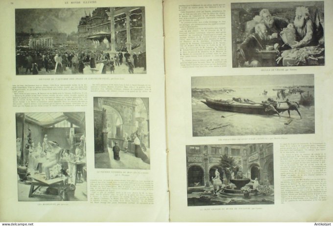 Le Monde illustré 1897 n°2094 Italie Palerme Marseille (13) Chantilly (60) Barcelone New-York Grant