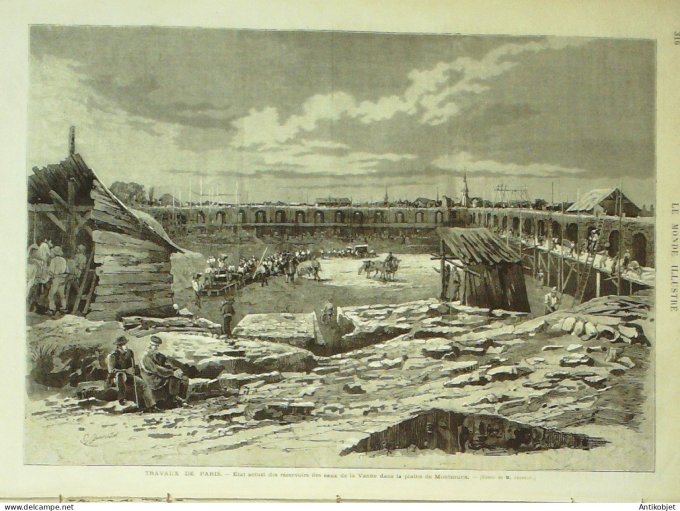 Le Monde illustré 1873 n°866 Gravelotte(57) Molsheim (67) Parc Montsouris Travaux de vanne